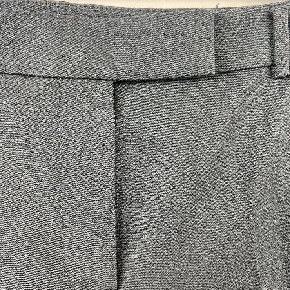 Talbots Black High Waist Straight Pants Size 12 Flat Front Chinos